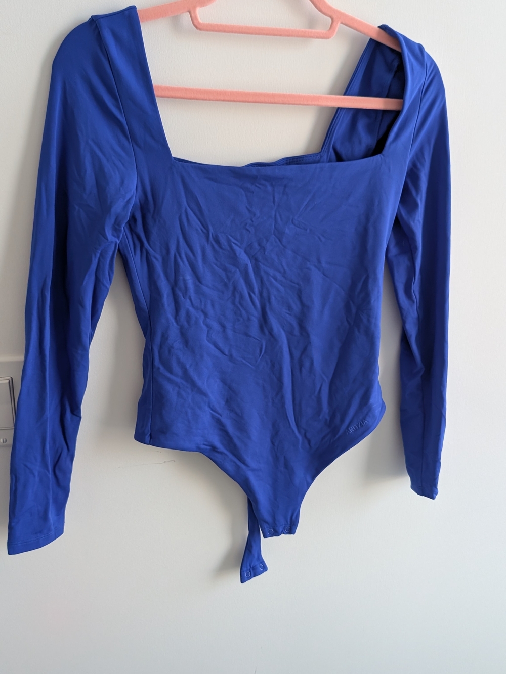 Aritzia Contour Cobalt Blue Long Sleeve Bodysuit